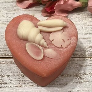Alabaster Heart Trinket Box